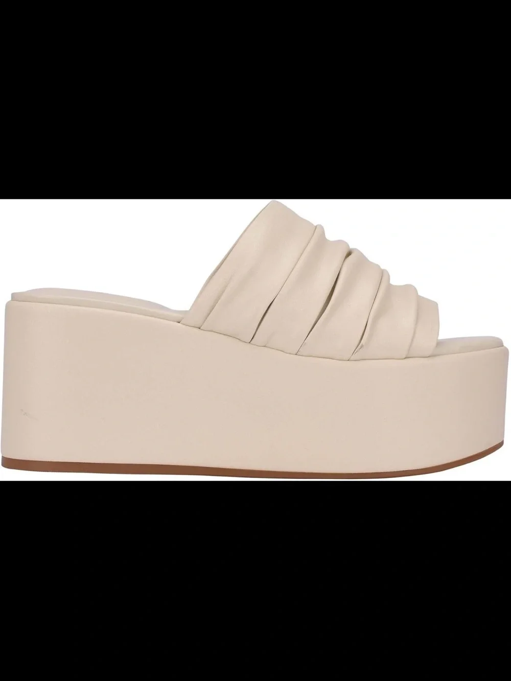 Marc Fisher Platform Slide Sandals Cream Size 8